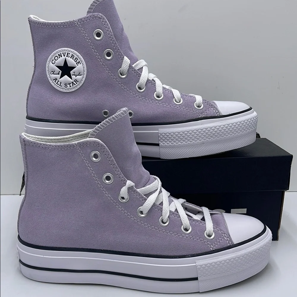 Converse Women's A15198C CTAS LIFT HI VAPOR VIOLET/WHITE/BLACK High Top Platform